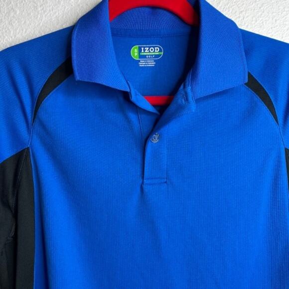 IZOD Men's Golf Polo Stretch Shirt Blue Sz Small - Picture 3 of 4